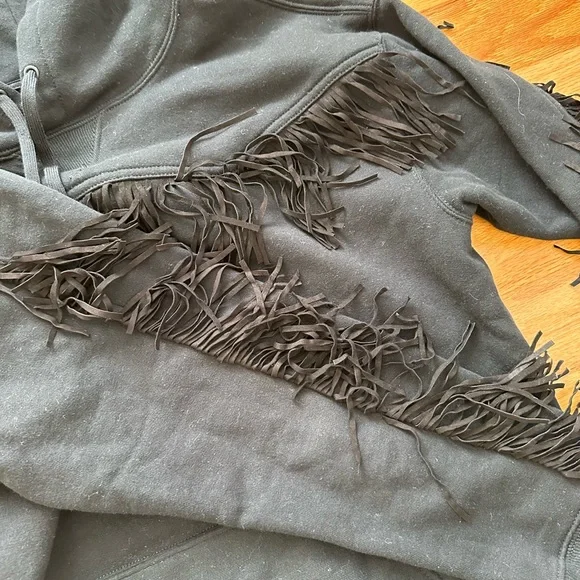 Ralph Lauren suede fringe hoodie - Picture 5 of 6